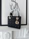 Сумка в стилі Dior Lady Black Gold P6029 фото 3