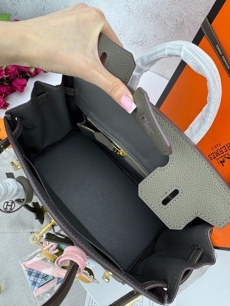 Модель в стилі Hermes Birkin Grey 25 P15022 фото