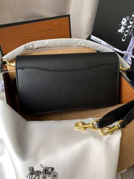 Сумка в стилі Coach Tabby Black/Beige P9008 фото