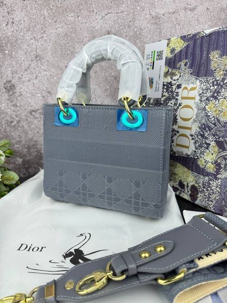 Сумка в стилі  Dior Lady Gray P6027 фото