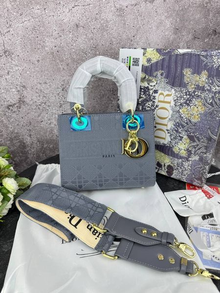 Сумка в стилі  Dior Lady Gray P6027 фото