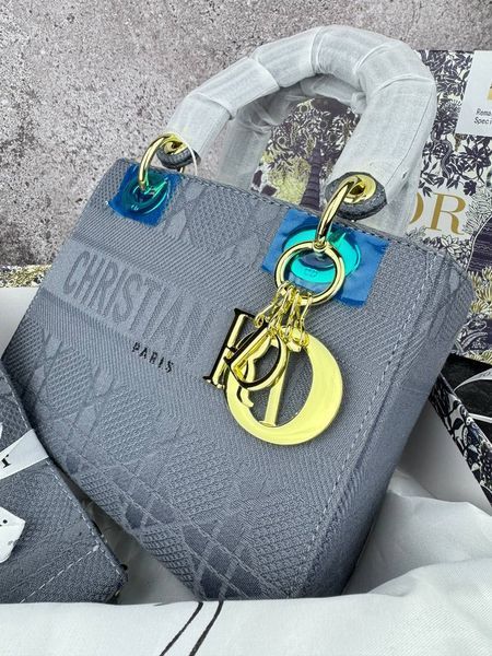 Сумка в стилі  Dior Lady Gray P6027 фото