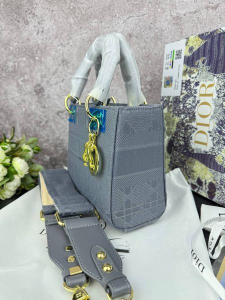 Сумка в стилі  Dior Lady Gray P6027 фото