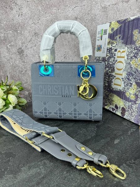 Сумка в стилі  Dior Lady Gray P6027 фото