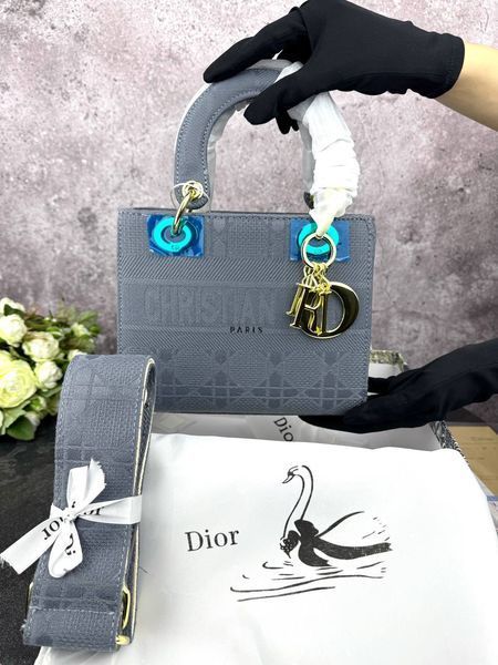 Сумка в стилі  Dior Lady Gray P6027 фото