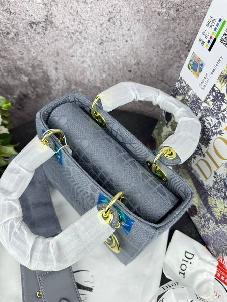 Сумка в стилі  Dior Lady Gray P6027 фото