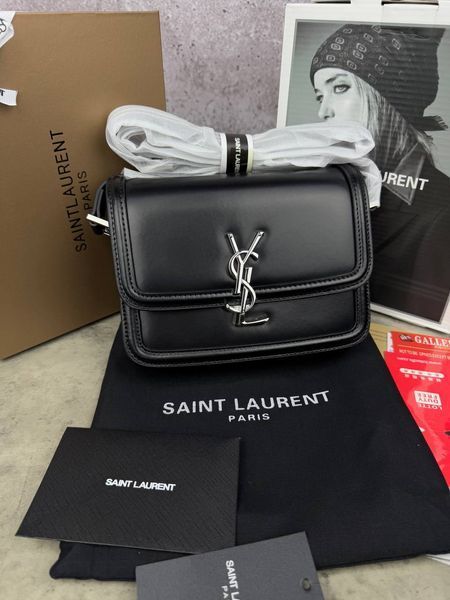Сумка в стилі Yves Saint Laurent Solferino Black Silver  P5034 фото