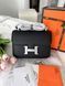 Сумка в стилі  Hermes Constance Black Silver P15042 фото 8