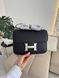 Сумка в стилі  Hermes Constance Black Silver P15042 фото 3