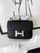 Сумка в стилі Hermes Constance Black Silver