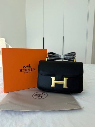Модель в стилі Hermes Constance Black Gold 23см 140-2 фото
