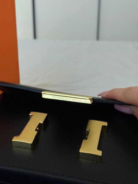 Модель в стилі Hermes Constance Black Gold 23см 140-2 фото
