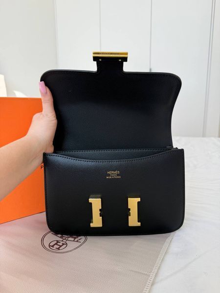 Модель в стилі Hermes Constance Black Gold 23см 140-2 фото