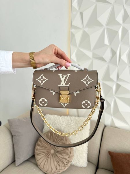 Сумка в стилі Louis Vuitton Pochette Metis East West Beige P1043 фото
