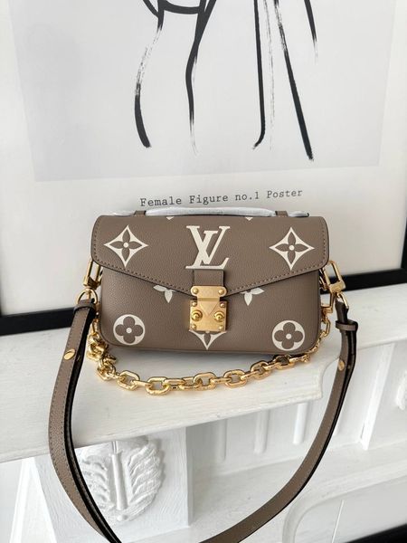 Сумка в стилі Louis Vuitton Pochette Metis East West Beige P1043 фото