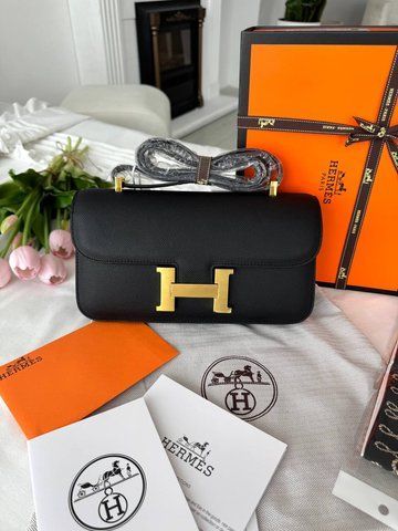 Модель в стилі Hermes Constance Black Gold 26см P15038 фото