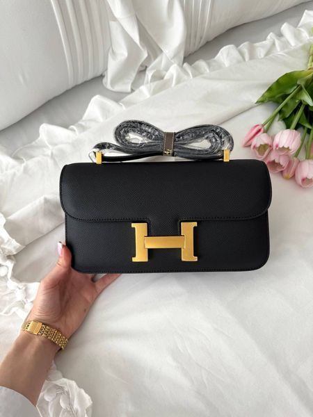 Модель в стилі Hermes Constance Black Gold 26см P15038 фото