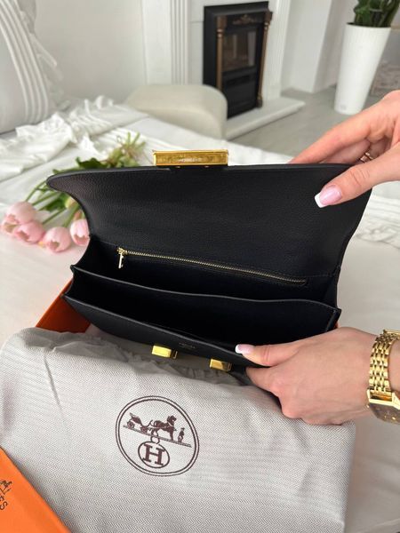 Модель в стилі Hermes Constance Black Gold 26см P15038 фото
