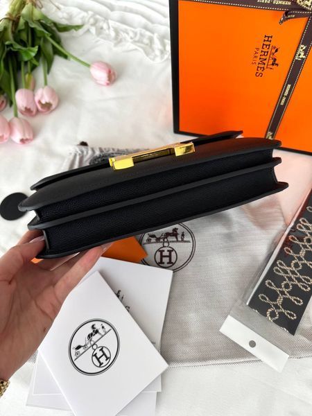 Модель в стилі Hermes Constance Black Gold 26см P15038 фото