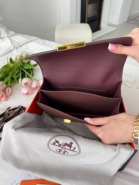 Сумка в стилі Hermes Constance Chocolate Gold P15040 фото