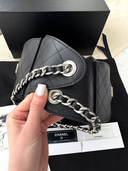 Модель в стилі Chanel Black Silver Texture 26см р10188 фото