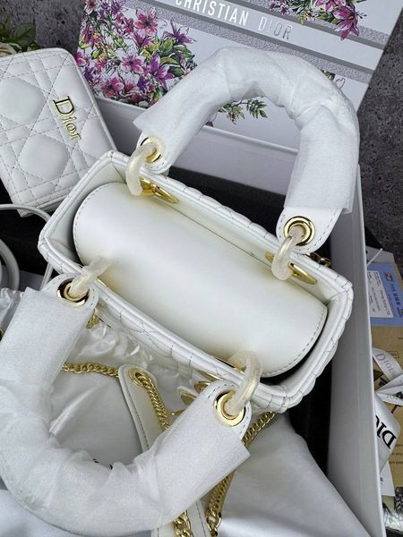 Сумка в стилі Dior Lady Milk Gold + гаманець P6023 фото
