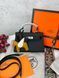 Модель в стиліHermes Kelly mini Black Silver 19см