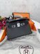 Модель в стиліHermes Kelly mini Black Silver 19см  P15021 фото 8