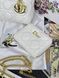 Сумка в стилі Dior Lady Milk Gold + гаманець P6023 фото 9