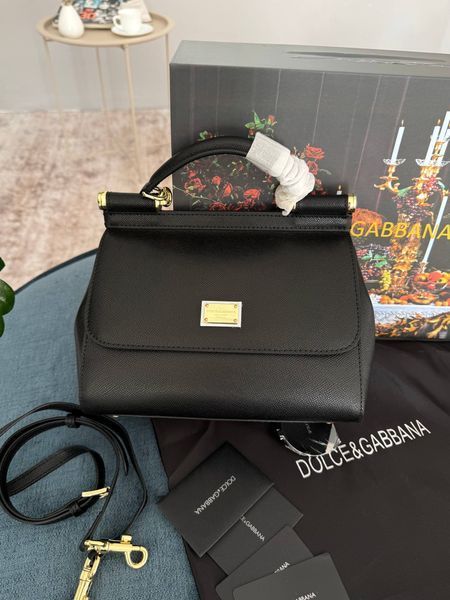 Сумка в стилі 💎 Dolce & Gabbana Sicily Black P19014 фото