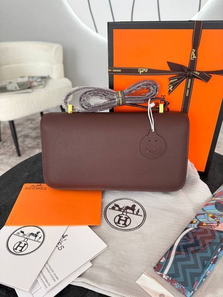 Сумка в стилі Hermes Constance Chocolate Gold  P15037 фото