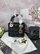Сумка в стилі Dior Lady Black Gold + гаманець P6022 фото 10