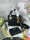 Сумка в стилі Dior Lady Black Gold + гаманець P6022 фото 14