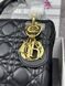 Сумка в стилі Dior Lady Black Gold + гаманець P6022 фото 7