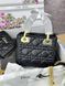 Сумка в стилі Dior Lady Black Gold + гаманець P6022 фото 4