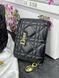 Сумка в стилі Dior Lady Black Gold + гаманець P6022 фото 12