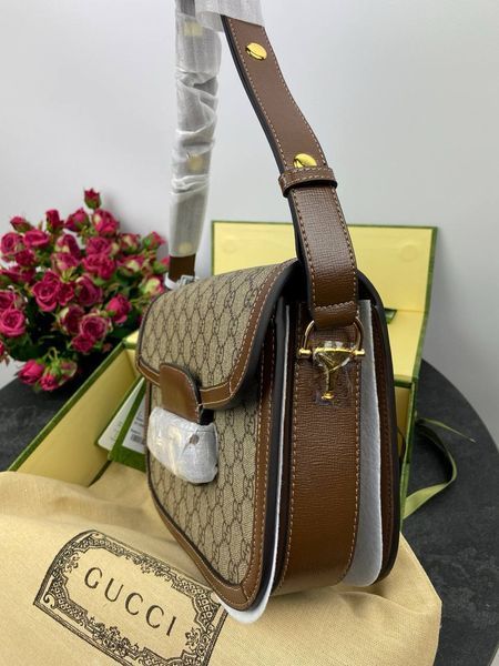 Сумка в стилі Gucci Horsebit 1955 Shoulder Bag P11003 фото