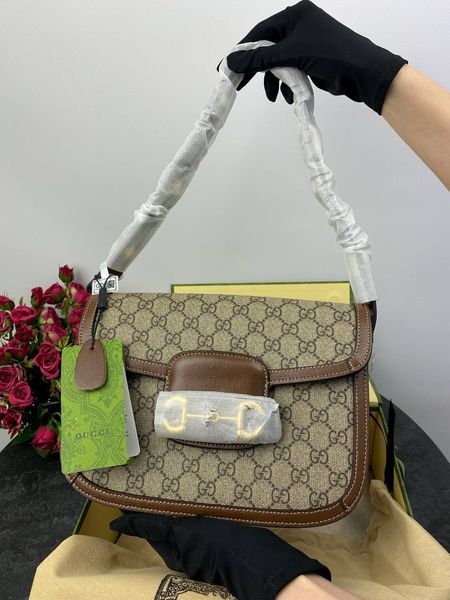 Сумка в стилі Gucci Horsebit 1955 Shoulder Bag P11003 фото