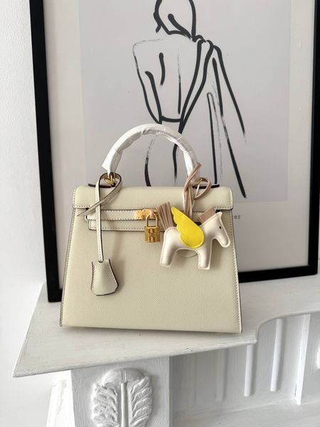 Сумка в стилі Hermes Kelly 25 Milk Gold P15025 фото