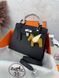 Модель в стилі Hermes Kelly 25 Black Silver  P15012 фото 2