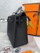 Модель в стилі Hermes Kelly 25 Black Silver  P15012 фото 6