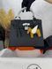 Модель в стилі Hermes Kelly 25 Black Silver  P15012 фото 5