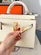 Сумка в стилі Hermes Kelly 25 Milk Gold P15025 фото 8