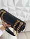 Сумка в стилі   Yves Saint Laurent LouLou Black Gold 24 см 	P5049 фото 4