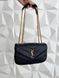 Сумка в стилі   Yves Saint Laurent LouLou Black Gold 24 см 	P5049 фото 6