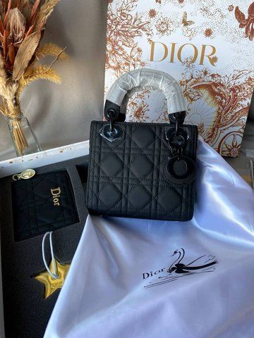 Сумка в стилі Dior Lady Total Black + гаманець Р6008 фото