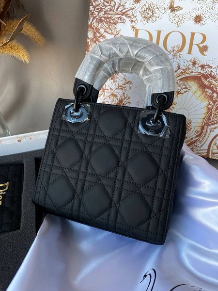 Сумка в стилі Dior Lady Total Black + гаманець Р6008 фото