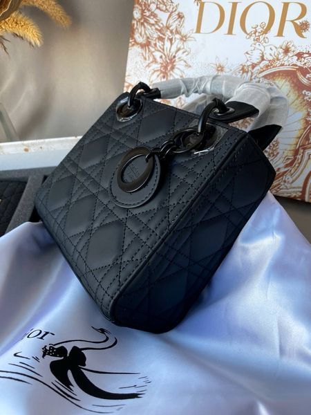 Сумка в стилі Dior Lady Total Black + гаманець Р6008 фото