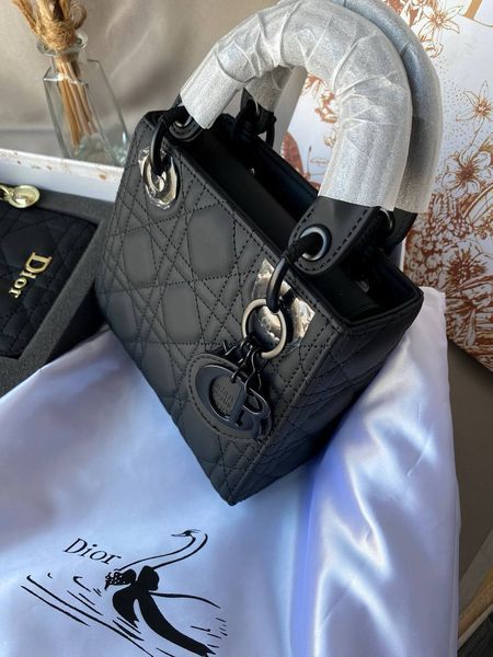 Сумка в стилі Dior Lady Total Black + гаманець Р6008 фото