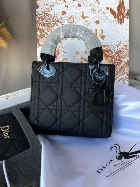Сумка в стилі Dior Lady Total Black + гаманець Р6008 фото